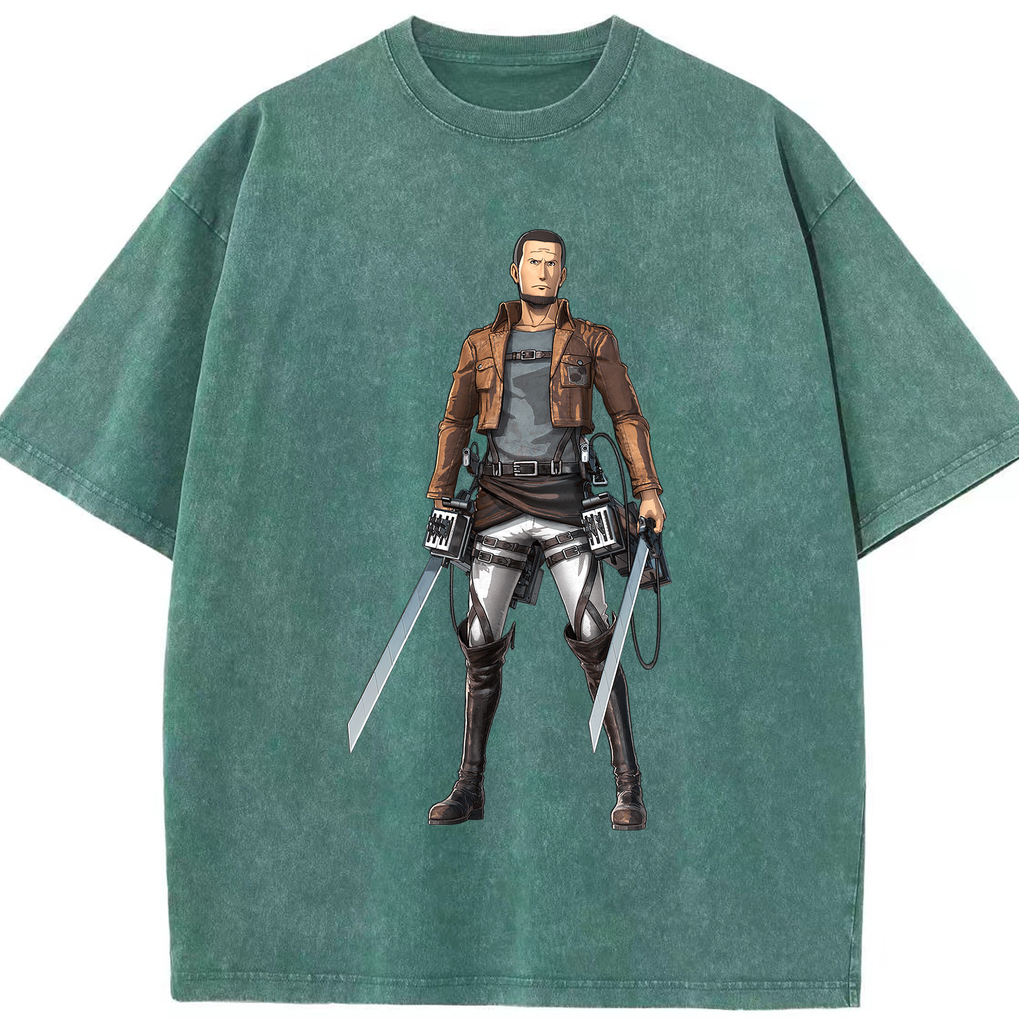 （画像用） 進撃の巨人 Attack on Titan 綿100% ヴィンテージ風 半袖Tシャツ（フロントプリント）